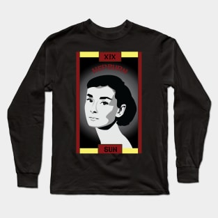 The Sun/Audrey Hepburn Card Long Sleeve T-Shirt